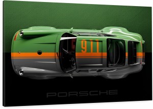 Obraz Porsche 911 Green Cyberpunk – Futuryzm Motoryzacja Premium