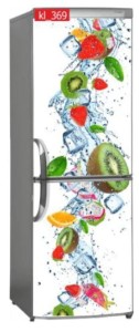 Naklejka, Okleina Laminowana na Lodówkę Owoce Woda Warzywa