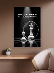 Obraz Szachy Pionek i Król – If You Control Your Mind Biznes Motywacja Premium