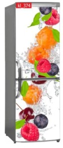 Naklejka, Okleina Laminowana na Lodówkę Owoce Strumień Wody