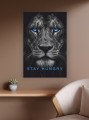 Obraz Lew Stay Hungry Blue Eyes – Biznes Motywacja Sukces Premium