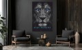 Obraz Lew Stay Hungry Blue Eyes – Biznes Motywacja Sukces Premium