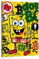 Obraz SpongeBob Dollar Bob – Bitcoin Ethereum Krypto Street Art Premium