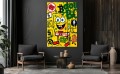 Obraz SpongeBob Dollar Bob – Bitcoin Ethereum Krypto Street Art Premium