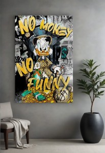Obraz Sknerus McKwacz No Money No Funny – Kaczor Scrooge Luksus Premium