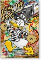 Obraz Kaczor Donald Cops – Street Art Graffiti Biznes Pieniądze Premium