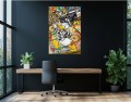 Obraz Kaczor Donald Cops – Street Art Graffiti Biznes Pieniądze Premium