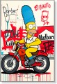 Obraz Simpsonowie Homer Marge Motor – El Barto Street Art Graffiti Premium