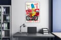 Obraz Simpsonowie Homer Marge Motor – El Barto Street Art Graffiti Premium