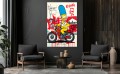 Obraz Simpsonowie Homer Marge Motor – El Barto Street Art Graffiti Premium
