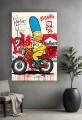 Obraz Simpsonowie Homer Marge Motor – El Barto Street Art Graffiti Premium
