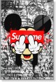 Obraz Myszka Miki Supreme Middle Finger – Street Art Graffiti Pop Art Premium