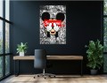Obraz Myszka Miki Supreme Middle Finger – Street Art Graffiti Pop Art Premium