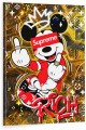 Obraz Myszka Miki Supreme Rich Gold – Luxury Street Art Pop Art Premium