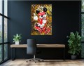 Obraz Myszka Miki Supreme Rich Gold – Luxury Street Art Pop Art Premium