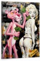 Obraz Różowa Pantera Marilyn Monroe Moët – Luxury Street Art Pop Art Premium