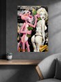 Obraz Różowa Pantera Marilyn Monroe Moët – Luxury Street Art Pop Art Premium