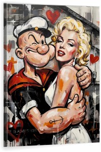Obraz POPEYE i MARILYN MONROE There Is Always Hope – Nowoczesna Sztuka pop art 