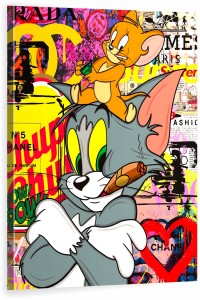 Obraz Tom i Jerry Luksus Modowy – Nowoczesna Sztuka Loft Street Art