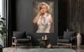 Obraz Marilyn Monroe Papier Toaletowy – Śmieszny Pop Art do Łazienki WC 