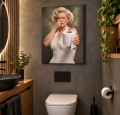 Obraz Marilyn Monroe Papier Toaletowy – Śmieszny Pop Art do Łazienki WC 