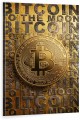 Obraz Bitcoin To The Moon Luksusowy – Nowoczesna Sztuka Loft Street Art 