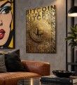 Obraz Bitcoin To The Moon Luksusowy – Nowoczesna Sztuka Loft Street Art 