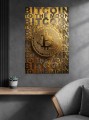 Obraz Bitcoin To The Moon Luksusowy – Nowoczesna Sztuka Loft Street Art 