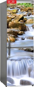 Naklejka, Okleina Laminowana na Lodówkę Wodospad Kamyki Natura