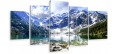OBRAZ NA PŁÓTNIE TATRY GÓRY MORSKIE OKO tryptyk 5 częściowy