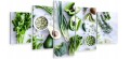 Obraz 5 częściowy DO KUCHNI WARZYWA ZIELONE CANVAS TRYPTYK 