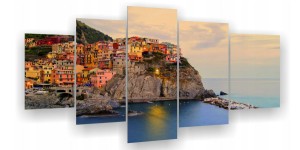 obraz 5 części tryptyk Włochy Cinque Terre Italia 