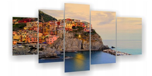 obraz 5 części tryptyk Włochy Cinque Terre Italia 