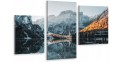 Obraz na płótnie Lustrzany pejzaż górskie jezioro CANVAS 