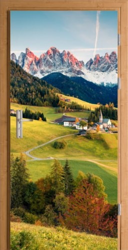 Naklejka na Drzwi Góry Wzgórza Las