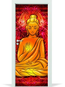 Naklejka na Drzwi Budda Zen Yoga