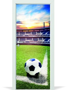Naklejka na Drzwi Piłka Stadion Zachód