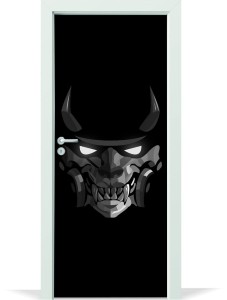 Naklejka na Drzwi Czaszka Oni Demon