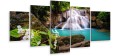 Obraz canvas 5 części tryptyk DO SYPIALNI DŻUNGLA WODOSPADY 