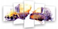 Obraz 5 części tryptyk abstrakcja pocałunek para 