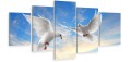 Obraz 5-części tryptyk DO SALONU GOŁĘBIE PTAKI 