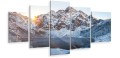 MORSKIE OKO ZIMĄ TARTRY GÓRY tryptyk na płótnie canvas 