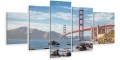 Obraz GOLDEN GATE MOST wieloczęściowy tryptyk na płótnie