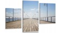 Obraz Morze Bałtyckie molo w Sopocie tryptyk na płótnie