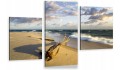 Obraz wieloczęściowy tryptyk FALE NAD BAŁTYKIEM MORZE 