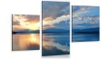 Obraz MORZE GÓRY ZACHÓD SŁOŃCA tryptyk wieloczęściowy