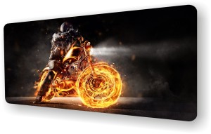 Ochronna mata na biurko podkładka Motocykl w Ogniu 90x45cm