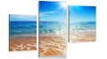 Obraz wakacyjny MORZE PLAŻA SŁOŃCE tryptyk na ścianę 